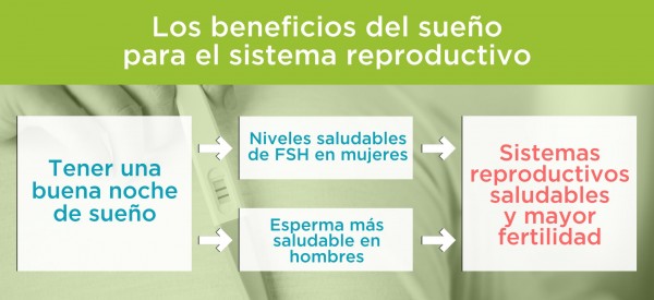 Dormir bien ayuda a tener sistemas reproductivos saludables y mejorar fertilidad Dormir bien ayuda a tener sistemas reproductivos saludables y mejorar fertilidad. Por Recharge Energy. CC BY-SA 4.0