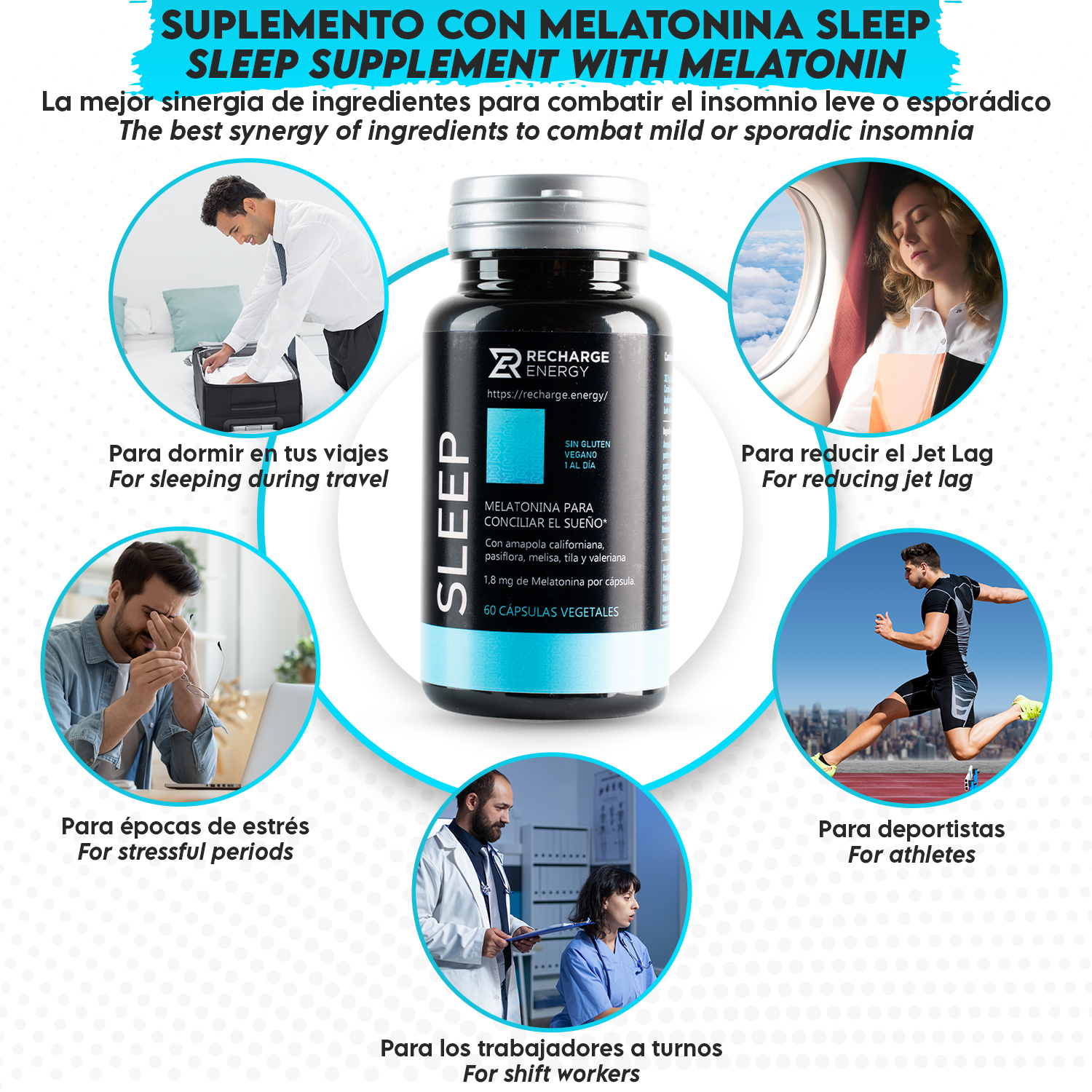 El suplemento con melatonina Sleep te ayuda a dormir mejor
